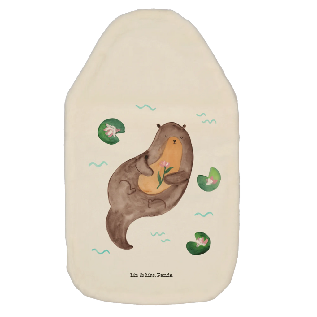 Wärmflasche Otter Seerose Wärmekissen, Kinderwärmflasche, Körnerkissen, Wärmflaschenbezug, Wärmflasche mit Bezug, Wärmflasche, Bettflasche, Kleine Wärmflasche, Otter, Fischotter, Seeotter, Otter Seeotter See Otter