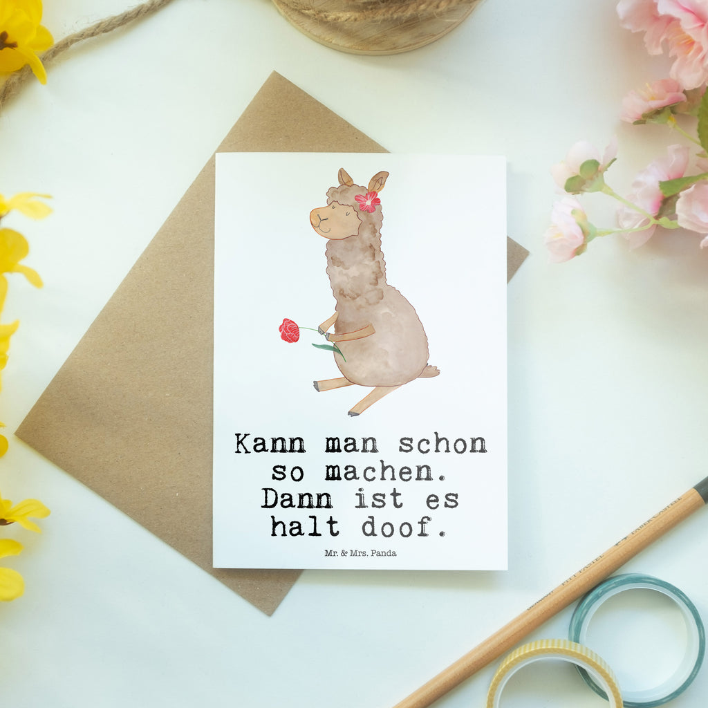 Grußkarte Alpaka Blume Grußkarte, Klappkarte, Einladungskarte, Glückwunschkarte, Hochzeitskarte, Geburtstagskarte, Karte, Ansichtskarten, Alpaka, Lama, Blume, Lamas, Alpaka Zitat, Alpaka Spruch, Alpaka Dekor, Alpaka Geschenk, Alpaka Dekoration, Alpaka Witz, Motiv Alpaka