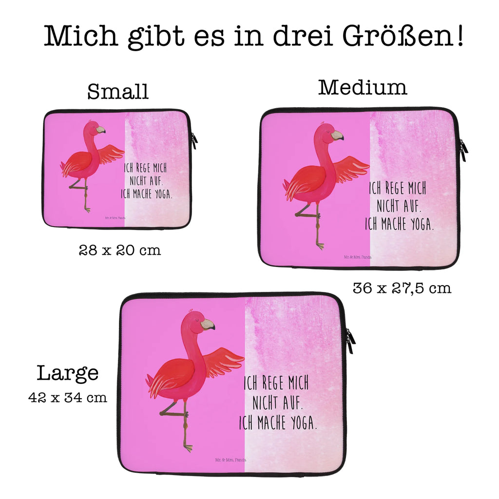 Notebook Tasche Flamingo Yoga Notebook Tasche, Laptop, Computertasche, Tasche, Notebook-Tasche, Notebook-Reisehülle, Notebook Schutz, Flamingo, Vogel, Yoga, Namaste, Achtsamkeit, Yoga-Übung, Entspannung, Ärger, Aufregen, Tiefenentspannung