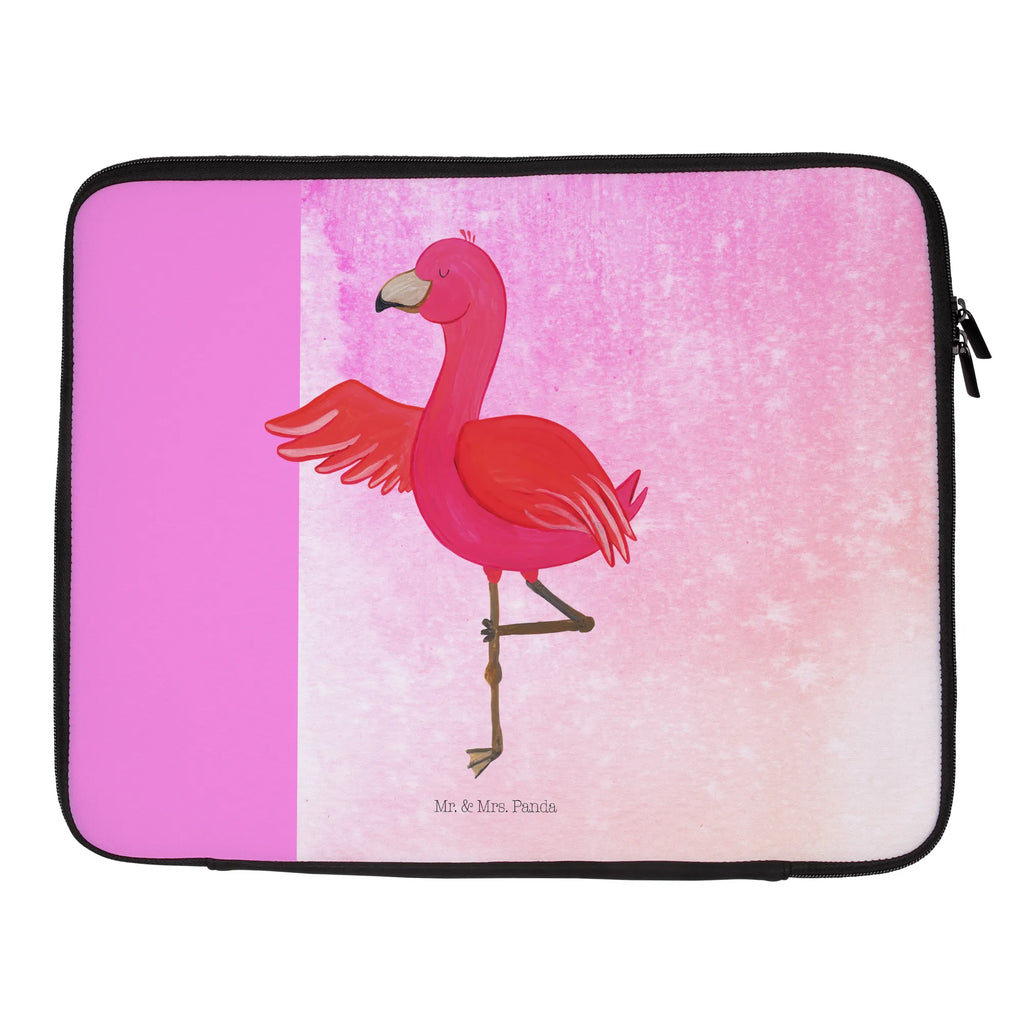 Notebook Tasche Flamingo Yoga Notebook Tasche, Laptop, Computertasche, Tasche, Notebook-Tasche, Notebook-Reisehülle, Notebook Schutz, Flamingo, Vogel, Yoga, Namaste, Achtsamkeit, Yoga-Übung, Entspannung, Ärger, Aufregen, Tiefenentspannung