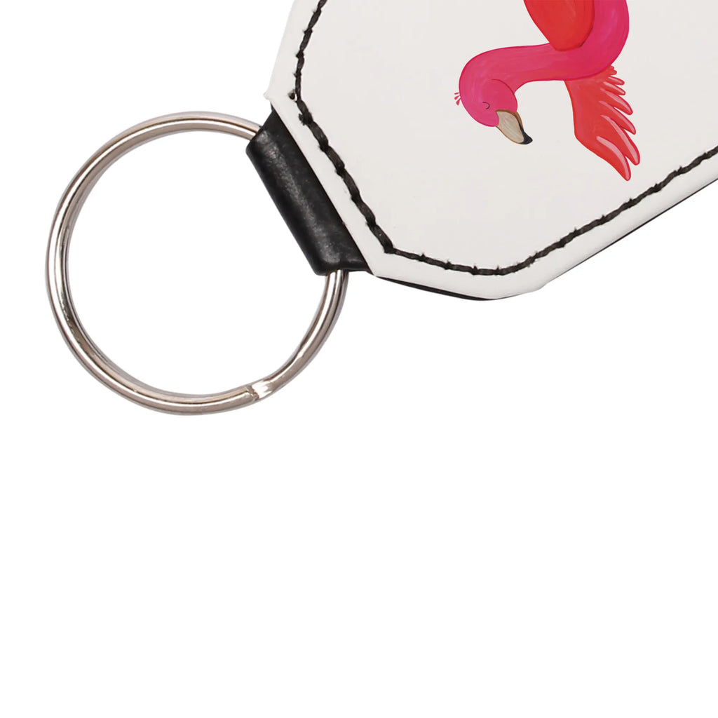 Rechteckig Schlüsselanhänger Flamingo Yoga Schlüsselanhänger, Anhänger, Taschenanhänger, Glücksbringer, Schutzengel, Flamingo, Vogel, Yoga, Namaste, Achtsamkeit, Yoga-Übung, Entspannung, Ärger, Aufregen, Tiefenentspannung