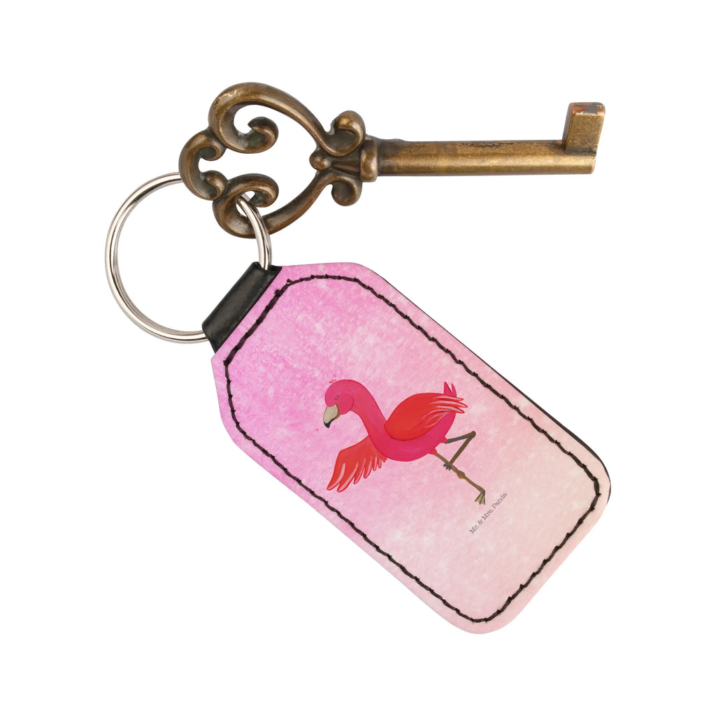 Rechteckig Schlüsselanhänger Flamingo Yoga Schlüsselanhänger, Anhänger, Taschenanhänger, Glücksbringer, Schutzengel, Flamingo, Vogel, Yoga, Namaste, Achtsamkeit, Yoga-Übung, Entspannung, Ärger, Aufregen, Tiefenentspannung