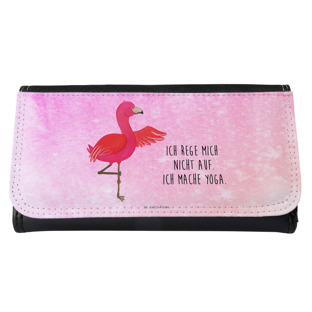 Damen Portemonnaie Flamingo Yoga Portemonnaie, Portemonee, Geldbörse, Damen, Groß, XXL, Geldbeutel, Portemonnaies, Flamingo, Vogel, Yoga, Namaste, Achtsamkeit, Yoga-Übung, Entspannung, Ärger, Aufregen, Tiefenentspannung