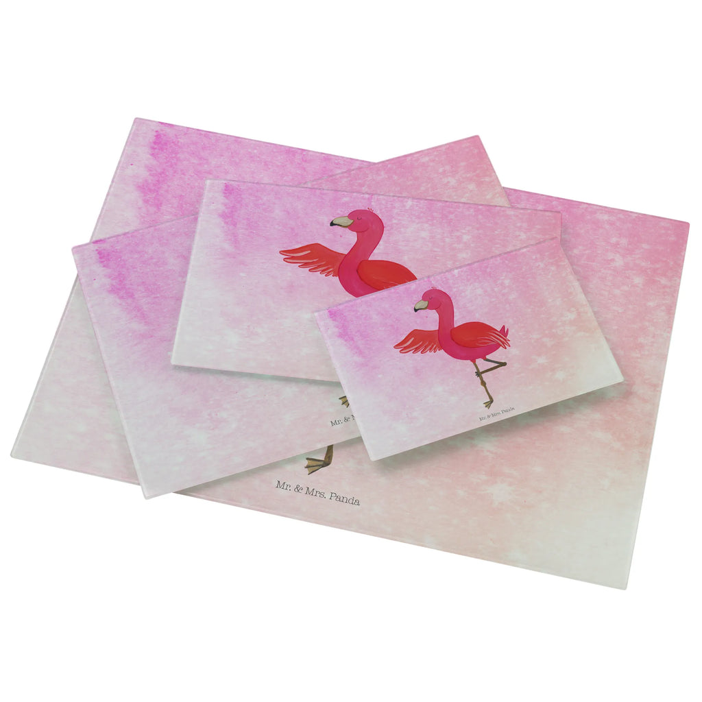 Glasschneidebrett Flamingo Yoga Glasschneidebrett, Schneidebrett, Flamingo, Vogel, Yoga, Namaste, Achtsamkeit, Yoga-Übung, Entspannung, Ärger, Aufregen, Tiefenentspannung