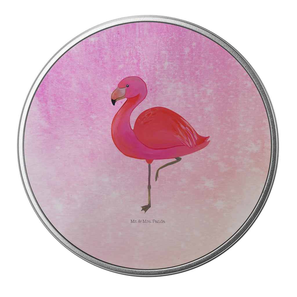 Blechdose rund Flamingo Classic Metalldose, Keksdose, Dose, Vorratsdose, Geschenkbox, Lunchbox, Aufbewahrungsbox, Vorratsdosen, Metallkiste, Metallbox, Metallboxen, Aufbewahrungskiste, Geschenkkiste, Blechdosen mit Deckel, Metallkiste mit Deckel, Vorratsdosen mit Deckel, Metall Dose, Flamingo, Einzigartig, Selbstliebe, Stolz, ich, für mich, Spruch, Freundin, Freundinnen, Außenseiter, Sohn, Tochter, Geschwister