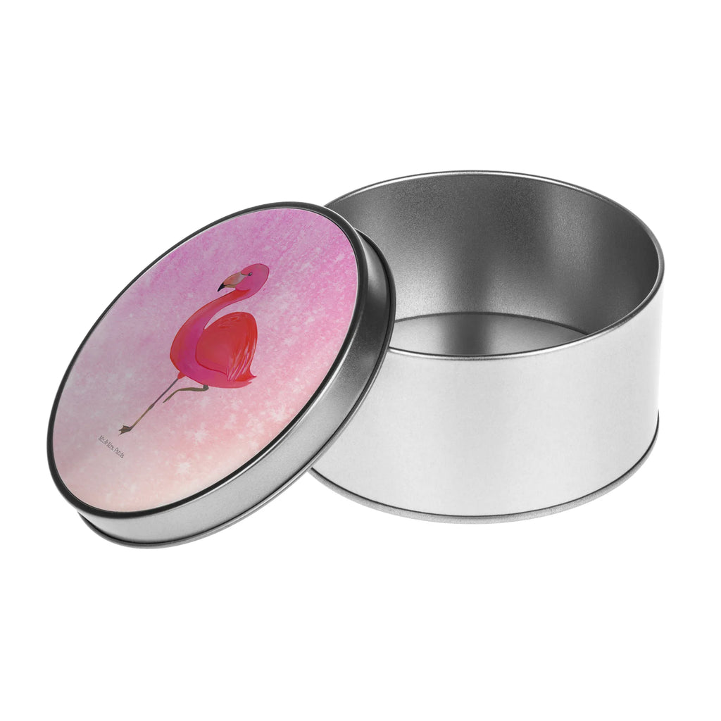 Blechdose rund Flamingo Classic Metalldose, Keksdose, Dose, Vorratsdose, Geschenkbox, Lunchbox, Aufbewahrungsbox, Vorratsdosen, Metallkiste, Metallbox, Metallboxen, Aufbewahrungskiste, Geschenkkiste, Blechdosen mit Deckel, Metallkiste mit Deckel, Vorratsdosen mit Deckel, Metall Dose, Flamingo, Einzigartig, Selbstliebe, Stolz, ich, für mich, Spruch, Freundin, Freundinnen, Außenseiter, Sohn, Tochter, Geschwister