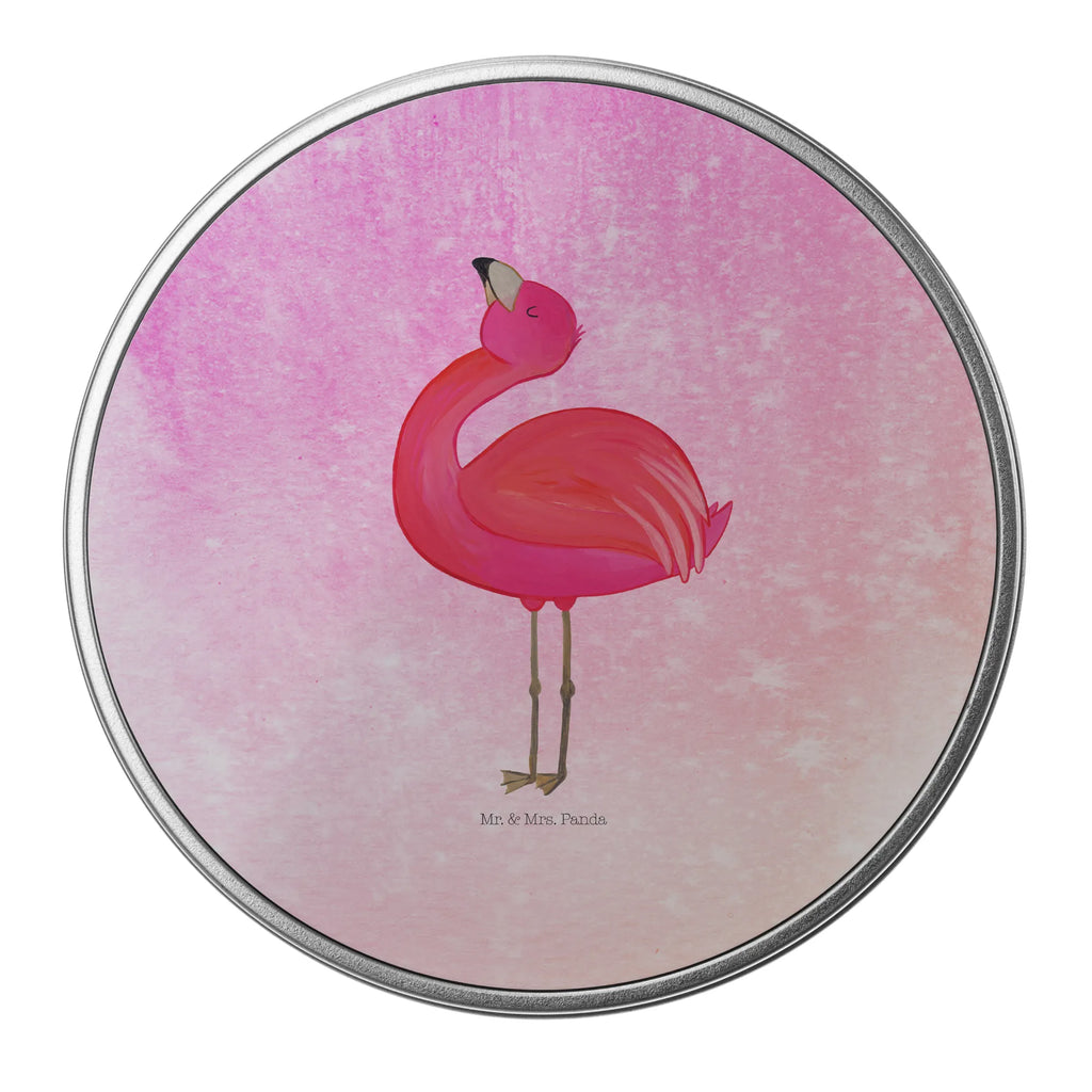 Blechdose rund Flamingo Stolz Metalldose, Keksdose, Dose, Vorratsdose, Geschenkbox, Lunchbox, Aufbewahrungsbox, Vorratsdosen, Metallkiste, Metallbox, Metallboxen, Aufbewahrungskiste, Geschenkkiste, Blechdosen mit Deckel, Metallkiste mit Deckel, Vorratsdosen mit Deckel, Metall Dose, Flamingo, stolz, Freude, Selbstliebe, Selbstakzeptanz, Freundin, beste Freundin, Tochter, Mama, Schwester