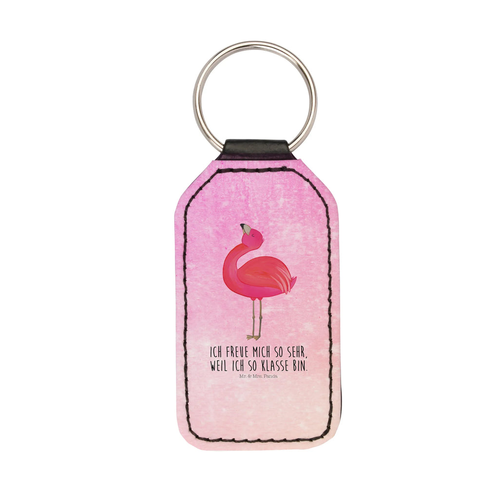 Rechteckig Schlüsselanhänger Flamingo stolz Schlüsselanhänger, Anhänger, Taschenanhänger, Glücksbringer, Schutzengel, Flamingo, stolz, Freude, Selbstliebe, Selbstakzeptanz, Freundin, beste Freundin, Tochter, Mama, Schwester