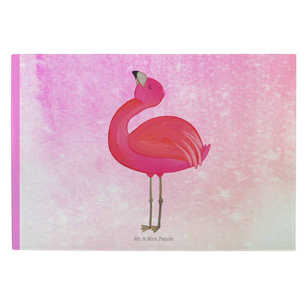 Glasschneidebrett Flamingo Stolz Glasschneidebrett, Schneidebrett, Flamingo, stolz, Freude, Selbstliebe, Selbstakzeptanz, Freundin, beste Freundin, Tochter, Mama, Schwester