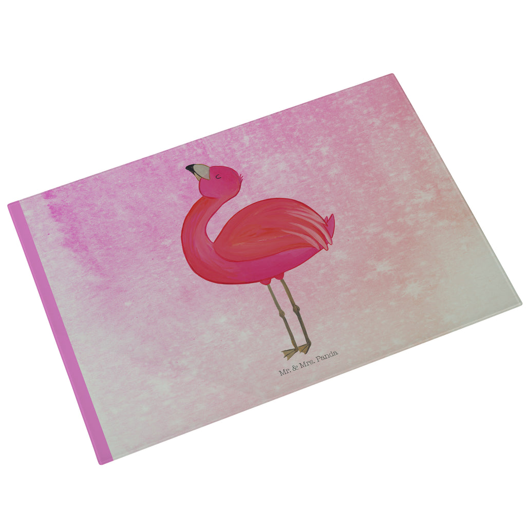 Glasschneidebrett Flamingo Stolz Glasschneidebrett, Schneidebrett, Flamingo, stolz, Freude, Selbstliebe, Selbstakzeptanz, Freundin, beste Freundin, Tochter, Mama, Schwester