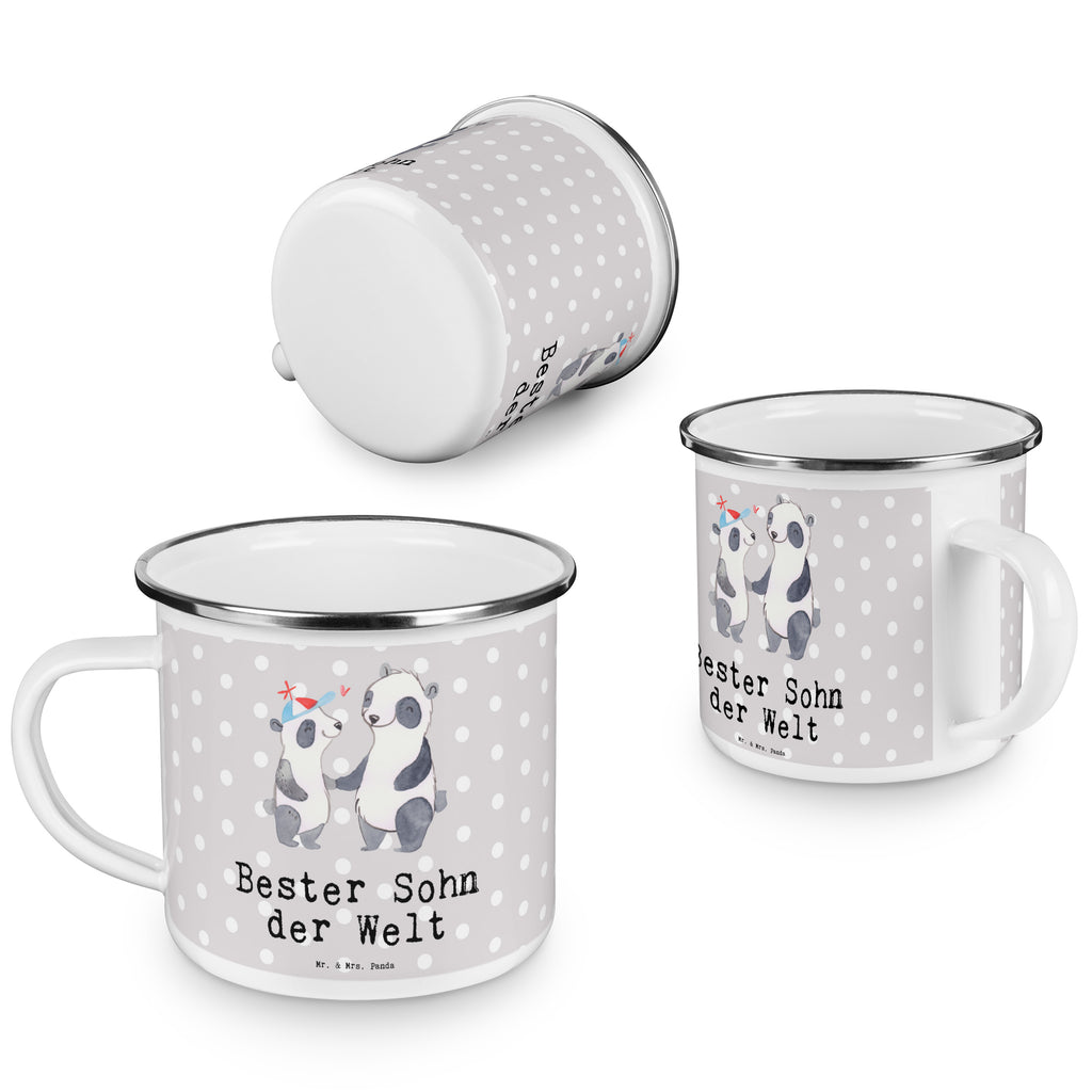 Camping Emaille Tasse Panda Bester Sohn der Welt Campingtasse, Trinkbecher, Metalltasse, Outdoor Tasse, Emaille Trinkbecher, Blechtasse Outdoor, Emaille Campingbecher, Edelstahl Trinkbecher, Metalltasse für Camping, Kaffee Blechtasse, Camping Tasse Metall, für, Dankeschön, Geschenk, Schenken, Geburtstag, Geburtstagsgeschenk, Geschenkidee, Danke, Bedanken, Mitbringsel, Freude machen, Geschenktipp, Sohn, Sohnemann, Söhnchen, Bube, Bub, Nachwuchs, Nachkomme, Kind, Familie, Vater, Belohnung