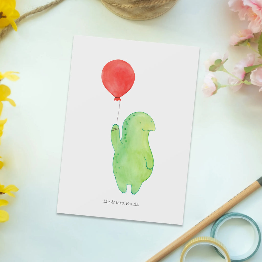 Postkarte Schildkröte Luftballon Postkarte, Karte, Geschenkkarte, Grußkarte, Einladung, Ansichtskarte, Geburtstagskarte, Einladungskarte, Dankeskarte, Ansichtskarten, Einladung Geburtstag, Einladungskarten Geburtstag, Schildkröte, Schildkröten, Mutausbruch, Motivation, Motivationsspruch