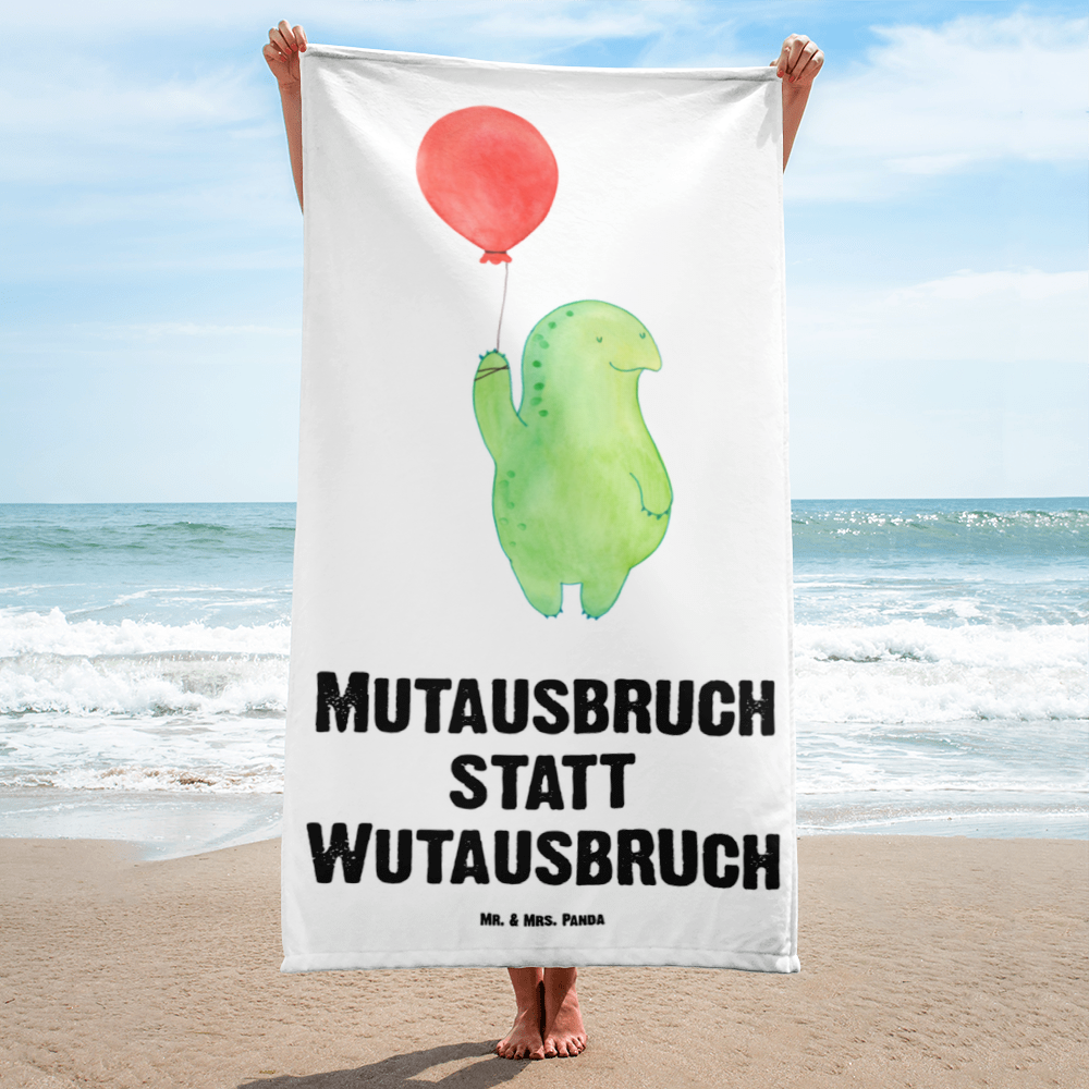 XL Badehandtuch Schildkröte Luftballon Handtuch, Badetuch, Duschtuch, Strandtuch, Saunatuch, Schildkröte, Schildkröten, Mutausbruch, Motivation, Motivationsspruch