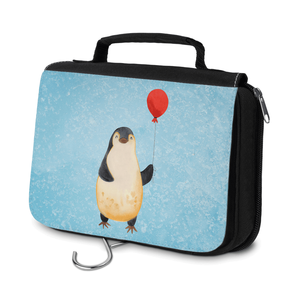 Kulturbeutel Pinguin Luftballon Kulturbeutel, Zum Aufhängen, Waschtasche, Kosmetiktasche, Damen, Herren, Aufbewahrungstasche, Schminktasche, Kosmetikbeutel, Organizer, Kulturtasche, Schminkutensil, Pinguin, Pinguine, Luftballon, Tagträume, Lebenslust, Geschenk Freundin, Geschenkidee, beste Freundin, Motivation, Neustart, neues Leben, Liebe, Glück