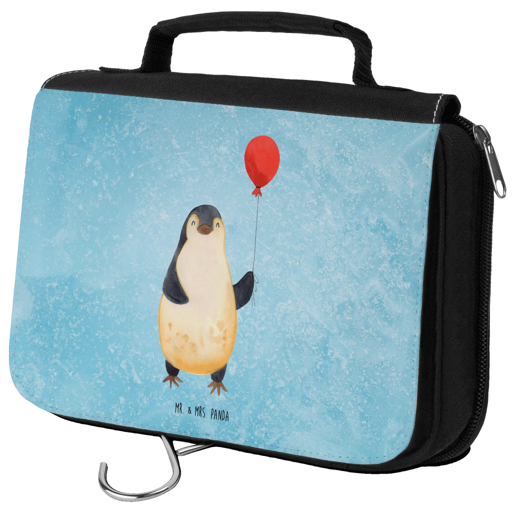 Kulturbeutel Pinguin Luftballon Kulturbeutel, Zum Aufhängen, Waschtasche, Kosmetiktasche, Damen, Herren, Aufbewahrungstasche, Schminktasche, Kosmetikbeutel, Organizer, Kulturtasche, Schminkutensil, Pinguin, Pinguine, Luftballon, Tagträume, Lebenslust, Geschenk Freundin, Geschenkidee, beste Freundin, Motivation, Neustart, neues Leben, Liebe, Glück