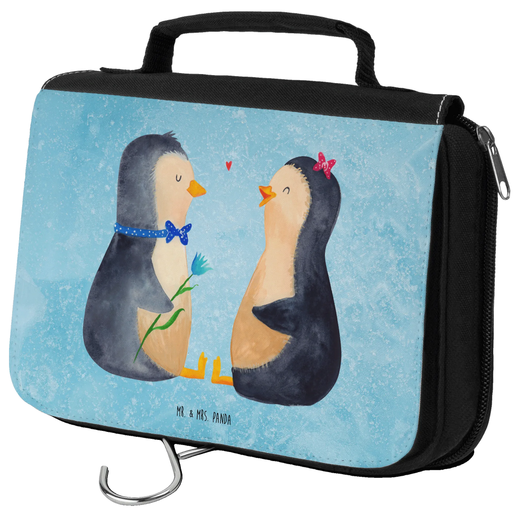 Kulturbeutel Pinguin Pärchen Kulturbeutel, Zum Aufhängen, Waschtasche, Kosmetiktasche, Damen, Herren, Aufbewahrungstasche, Schminktasche, Kosmetikbeutel, Organizer, Kulturtasche, Schminkutensil, Pinguin, Pinguine, Liebe, Liebespaar, Liebesbeweis, Liebesgeschenk, Verlobung, Jahrestag, Hochzeitstag, Hochzeit, Hochzeitsgeschenk, große Liebe, Traumpaar