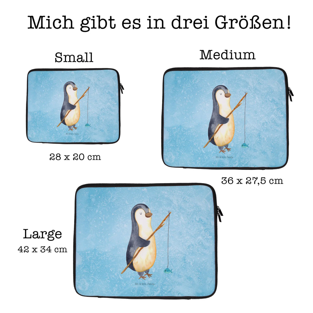 Notebook Tasche Pinguin Angler Notebook Tasche, Laptop, Computertasche, Tasche, Notebook-Tasche, Notebook-Reisehülle, Notebook Schutz, Pinguin, Pinguine, Angeln, Angler, Tagträume, Hobby, Plan, Planer, Tagesplan, Neustart, Motivation, Geschenk, Freundinnen, Geschenkidee, Urlaub, Wochenende