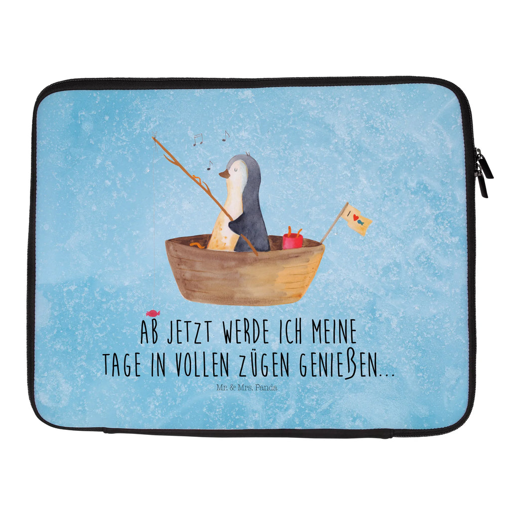 Notebook Tasche Pinguin Angelboot Notebook Tasche, Laptop, Computertasche, Tasche, Notebook-Tasche, Notebook-Reisehülle, Notebook Schutz, Pinguin, Pinguine, Angeln, Boot, Angelboot, Lebenslust, Leben, genießen, Motivation, Neustart, Neuanfang, Trennung, Scheidung, Geschenkidee Liebeskummer