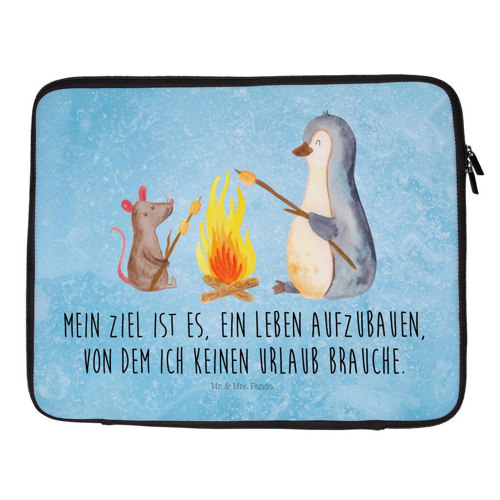 Notebook Tasche Pinguin Lagerfeuer Notebook Tasche, Laptop, Computertasche, Tasche, Notebook-Tasche, Notebook-Reisehülle, Notebook Schutz, Pinguin, Maus, Pinguine, Lagerfeuer, Leben, Arbeit, Job, Motivation, Büro, Büroalltag, Lebensspruch, Lebensmotivation, Neustart, Liebe, grillen, Feuer, Marshmallows