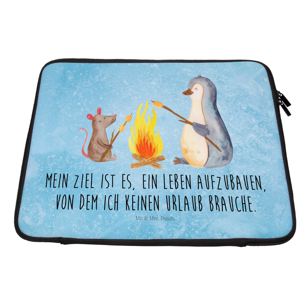 Notebook Tasche Pinguin Lagerfeuer Notebook Tasche, Laptop, Computertasche, Tasche, Notebook-Tasche, Notebook-Reisehülle, Notebook Schutz, Pinguin, Maus, Pinguine, Lagerfeuer, Leben, Arbeit, Job, Motivation, Büro, Büroalltag, Lebensspruch, Lebensmotivation, Neustart, Liebe, grillen, Feuer, Marshmallows