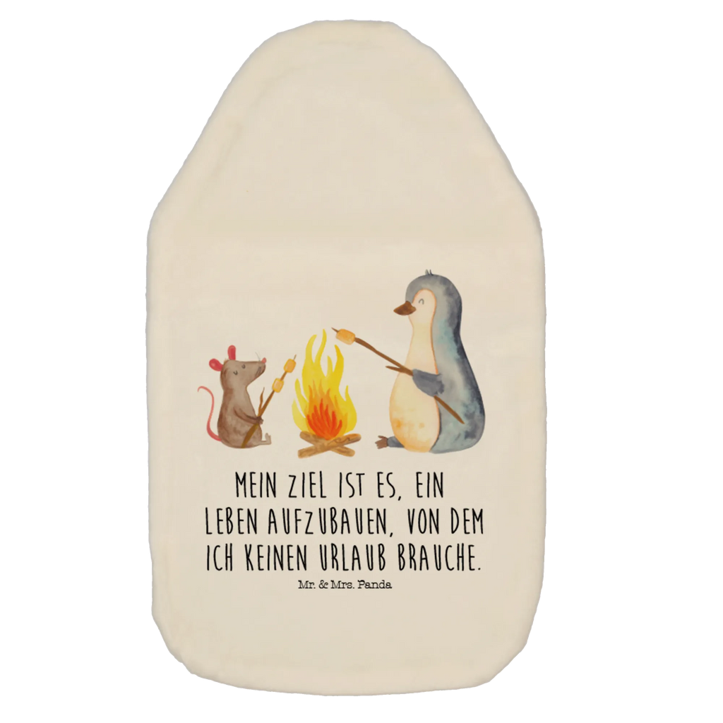 Wärmflasche Pinguin Lagerfeuer Wärmekissen, Kinderwärmflasche, Körnerkissen, Wärmflaschenbezug, Wärmflasche mit Bezug, Wärmflasche, Bettflasche, Kleine Wärmflasche, Pinguin, Maus, Pinguine, Lagerfeuer, Leben, Arbeit, Job, Motivation, Büro, Büroalltag, Lebensspruch, Lebensmotivation, Neustart, Liebe, grillen, Feuer, Marshmallows