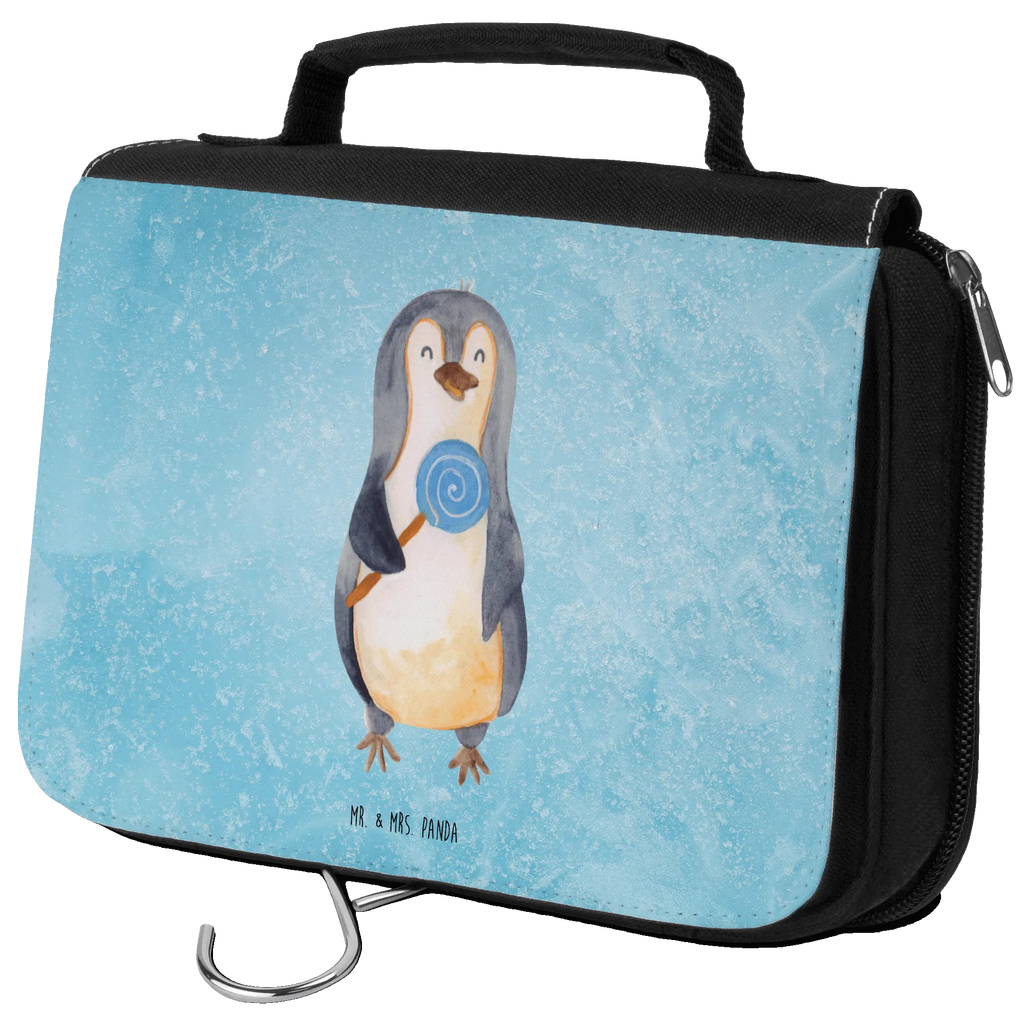 Kulturbeutel Pinguin Lolli Kulturbeutel, Zum Aufhängen, Waschtasche, Kosmetiktasche, Damen, Herren, Aufbewahrungstasche, Schminktasche, Kosmetikbeutel, Organizer, Kulturtasche, Schminkutensil, Pinguin, Pinguine, Lolli, Süßigkeiten, Blödsinn, Spruch, Rebell, Gauner, Ganove, Rabauke