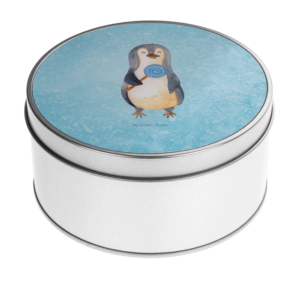 Blechdose rund Pinguin Lolli Metalldose, Keksdose, Dose, Vorratsdose, Geschenkbox, Lunchbox, Aufbewahrungsbox, Vorratsdosen, Metallkiste, Metallbox, Metallboxen, Aufbewahrungskiste, Geschenkkiste, Blechdosen mit Deckel, Metallkiste mit Deckel, Vorratsdosen mit Deckel, Metall Dose, Pinguin, Pinguine, Lolli, Süßigkeiten, Blödsinn, Spruch, Rebell, Gauner, Ganove, Rabauke