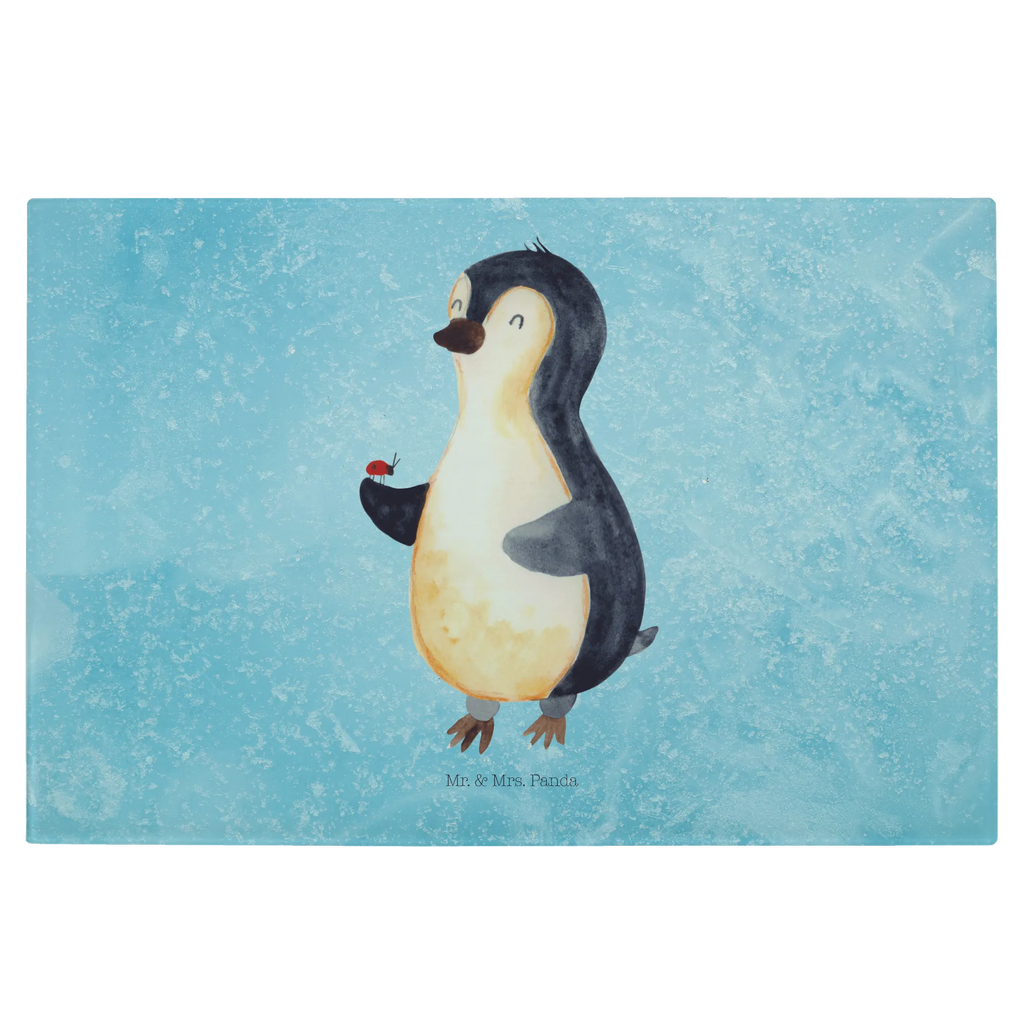 Glasschneidebrett Pinguin Marienkäfer Glasschneidebrett, Schneidebrett, Frühstücksbrett, Küche, Pinguin, Pinguine, Marienkäfer, Liebe, Wunder, Glück, Freude, Lebensfreude