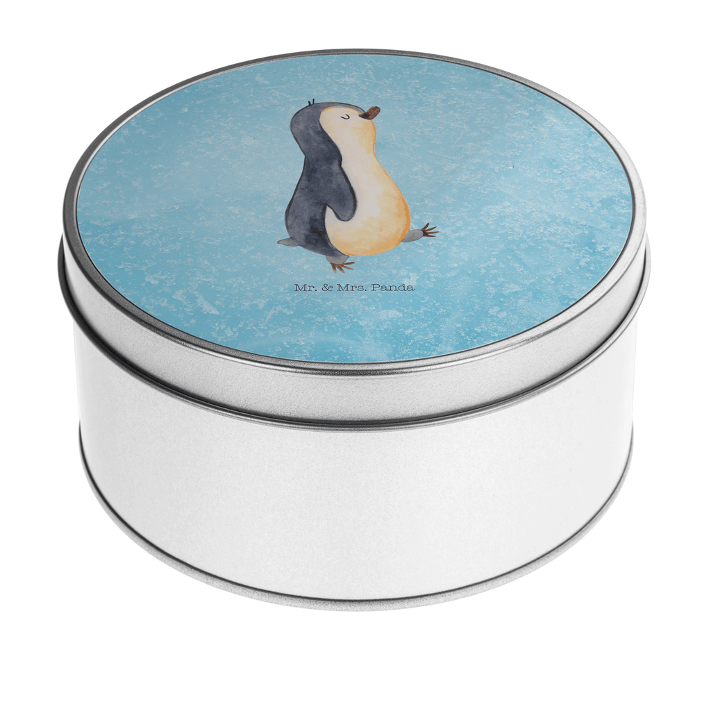 Blechdose rund Pinguin marschieren Metalldose, Keksdose, Dose, Vorratsdose, Geschenkbox, Lunchbox, Aufbewahrungsbox, Vorratsdosen, Metallkiste, Metallbox, Metallboxen, Aufbewahrungskiste, Geschenkkiste, Blechdosen mit Deckel, Metallkiste mit Deckel, Vorratsdosen mit Deckel, Metall Dose, Pinguin, Pinguine, Frühaufsteher, Langschläfer, Bruder, Schwester, Familie