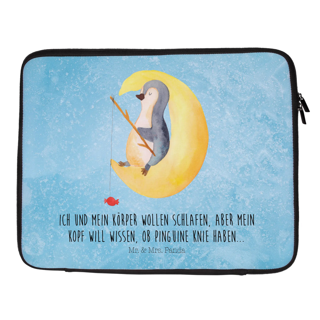 Notebook Tasche Pinguin Mond Notebook Tasche, Laptop, Computertasche, Tasche, Notebook-Tasche, Notebook-Reisehülle, Notebook Schutz, Pinguin, Pinguine, Spruch, schlafen, Nachtruhe, Einschlafen, Schlafzimmer, Schlafstörungen, Gästezimmer