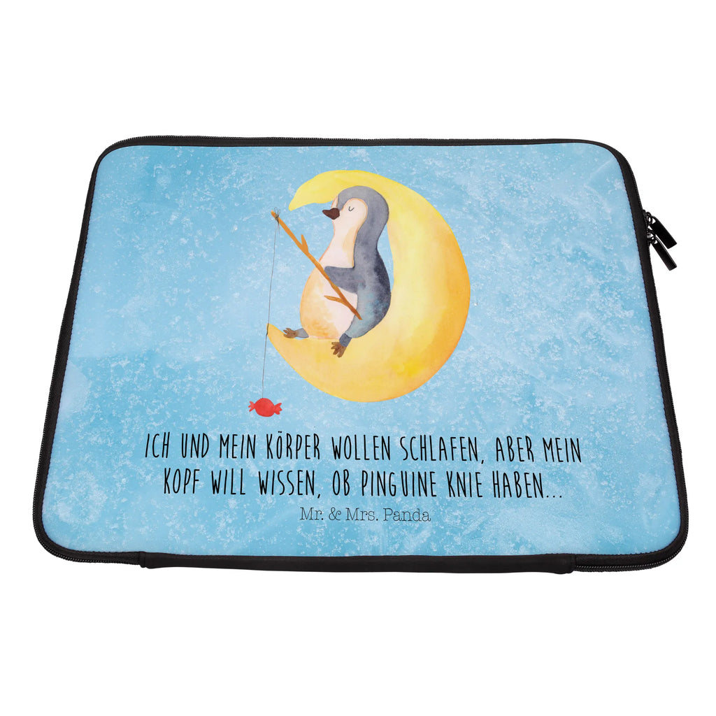 Notebook Tasche Pinguin Mond Notebook Tasche, Laptop, Computertasche, Tasche, Notebook-Tasche, Notebook-Reisehülle, Notebook Schutz, Pinguin, Pinguine, Spruch, schlafen, Nachtruhe, Einschlafen, Schlafzimmer, Schlafstörungen, Gästezimmer