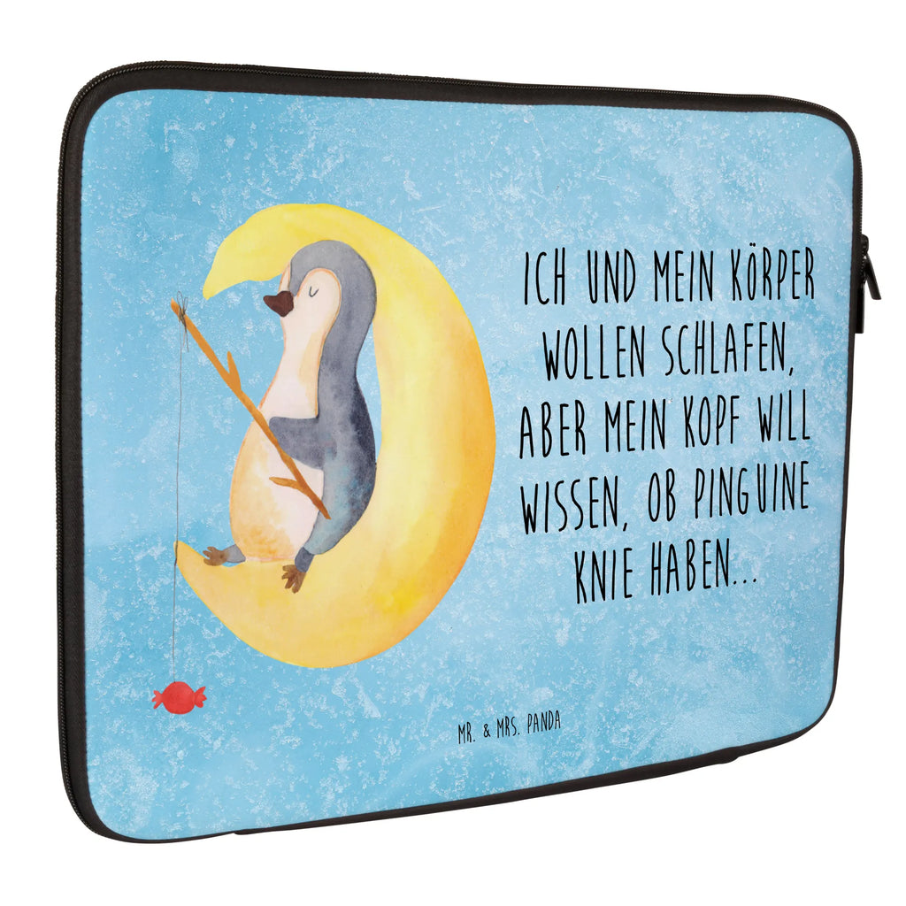 Notebook Tasche Pinguin Mond Notebook Tasche, Laptop, Computertasche, Tasche, Notebook-Tasche, Notebook-Reisehülle, Notebook Schutz, Pinguin, Pinguine, Spruch, schlafen, Nachtruhe, Einschlafen, Schlafzimmer, Schlafstörungen, Gästezimmer