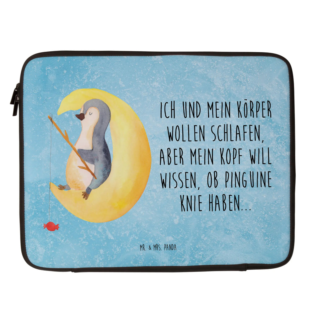 Notebook Tasche Pinguin Mond Notebook Tasche, Laptop, Computertasche, Tasche, Notebook-Tasche, Notebook-Reisehülle, Notebook Schutz, Pinguin, Pinguine, Spruch, schlafen, Nachtruhe, Einschlafen, Schlafzimmer, Schlafstörungen, Gästezimmer