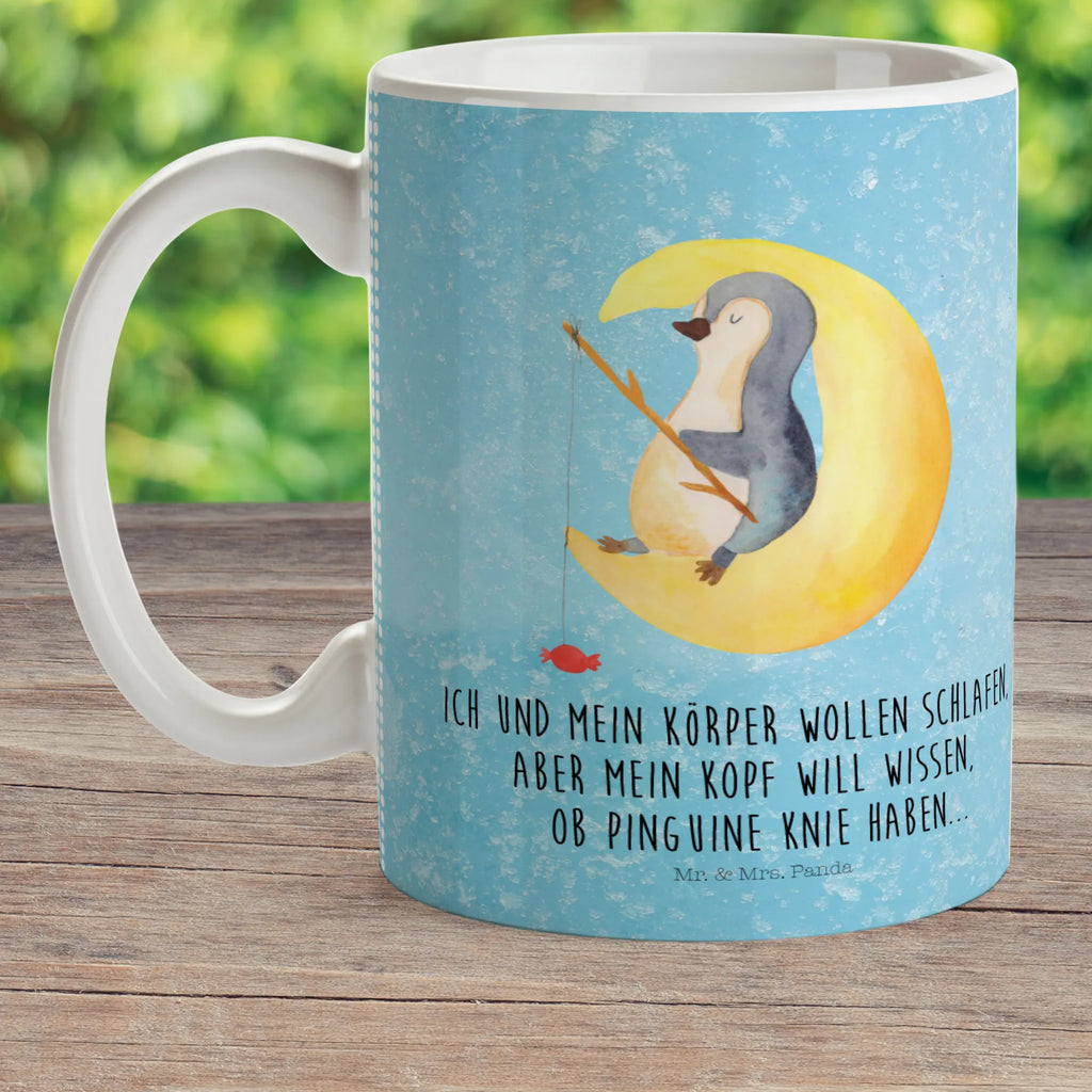 Kindertasse Pinguin Mond Kindertasse, Kinder Tasse, Kunststoff Tasse, Kindergarten Tasse, Trinkbecher, Camping Becher, Kaffeetasse, Kunststoffbecher, Kindergartenbecher, Outdoorgeschirr, Kunststoffgeschirr, Reisebecher, Reisetasse, Kinderbecher, Bruchfeste Tasse, Bruchsichere Tasse, Plastik Tasse, Plastiktasse, Pinguin, Pinguine, Spruch, schlafen, Nachtruhe, Einschlafen, Schlafzimmer, Schlafstörungen, Gästezimmer