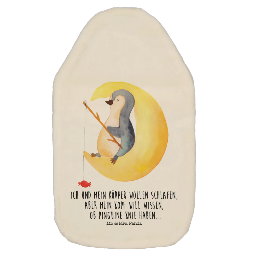 Wärmflasche Pinguin Mond Wärmekissen, Kinderwärmflasche, Körnerkissen, Wärmflaschenbezug, Wärmflasche mit Bezug, Wärmflasche, Bettflasche, Kleine Wärmflasche, Pinguin, Pinguine, Spruch, schlafen, Nachtruhe, Einschlafen, Schlafzimmer, Schlafstörungen, Gästezimmer