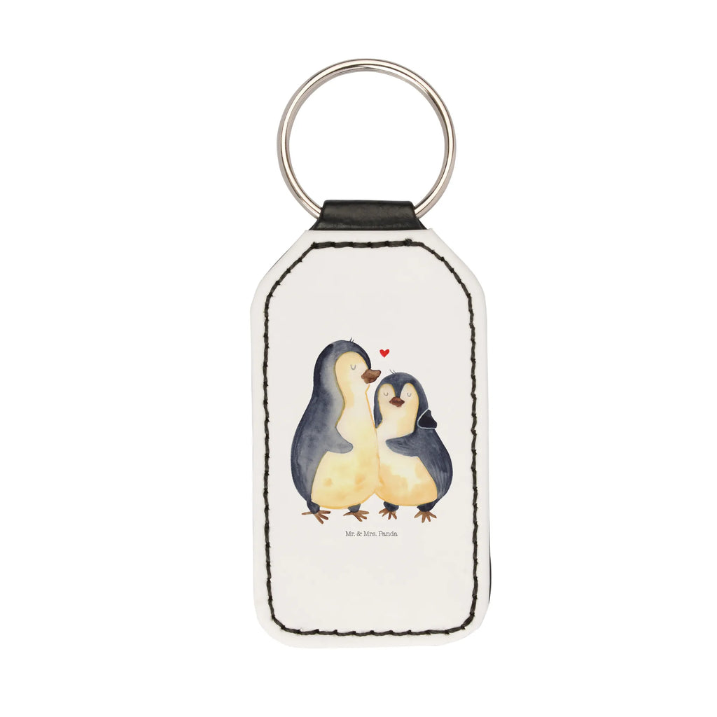 Rechteckig Schlüsselanhänger Pinguin umarmend Schlüsselanhänger, Anhänger, Taschenanhänger, Glücksbringer, Schutzengel, Pinguin, Liebe, Liebespaar, Liebesbeweis, Liebesgeschenk, Verlobung, Jahrestag, Hochzeitstag, Hochzeit, Hochzeitsgeschenk