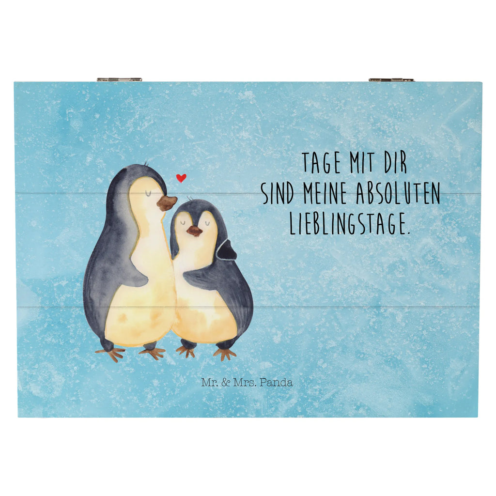 Holzkiste Pinguin umarmen Holzkiste, Kiste, Schatzkiste, Truhe, Schatulle, XXL, Erinnerungsbox, Erinnerungskiste, Dekokiste, Aufbewahrungsbox, Geschenkbox, Geschenkdose, Pinguin, Liebe, Liebespaar, Liebesbeweis, Liebesgeschenk, Verlobung, Jahrestag, Hochzeitstag, Hochzeit, Hochzeitsgeschenk