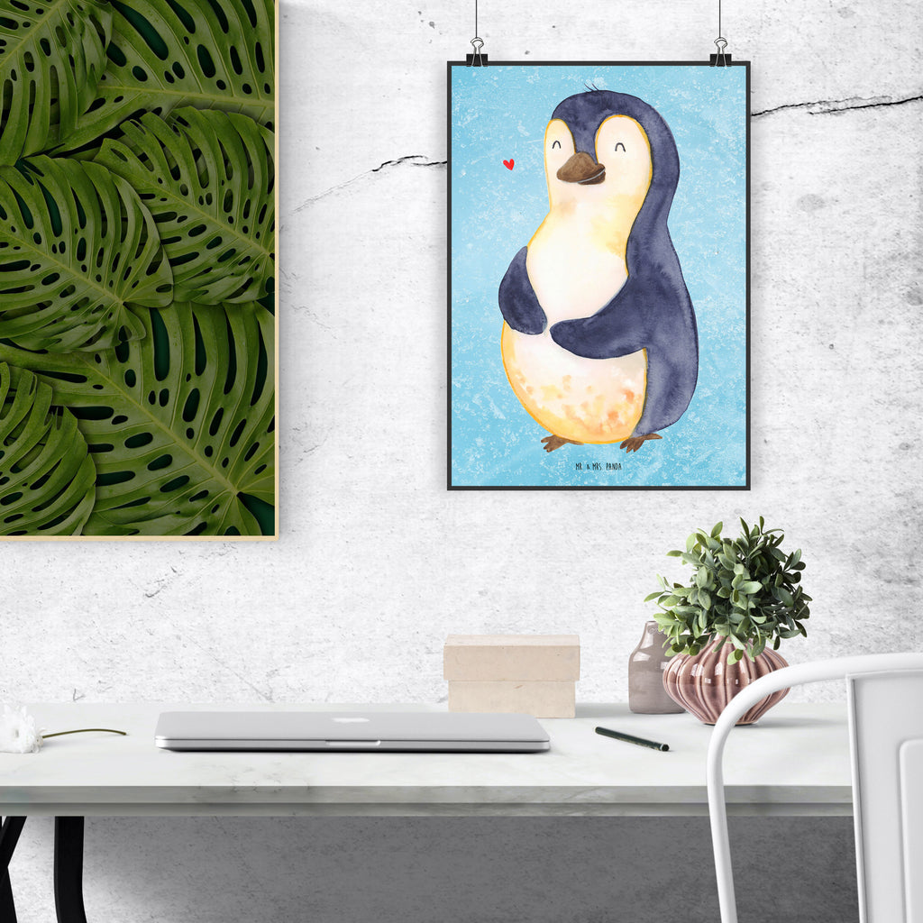 Poster Pinguin Diät Poster, Wandposter, Bild, Wanddeko, Küchenposter, Kinderposter, Wanddeko Bild, Raumdekoration, Wanddekoration, Handgemaltes Poster, Mr. & Mrs. Panda Poster, Designposter, Kunstdruck, Posterdruck, Pinguin, Pinguine, Diät, Abnehmen, Abspecken, Gewicht, Motivation, Selbstliebe, Körperliebe, Selbstrespekt