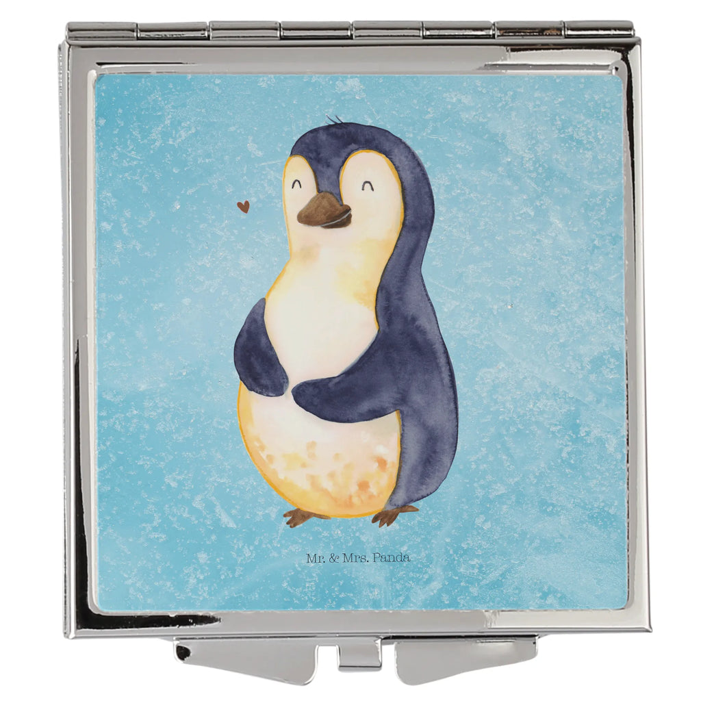 Handtaschenspiegel quadratisch Pinguin Diät Spiegel, Handtasche, Quadrat, silber, schminken, Schminkspiegel, Pinguin, Pinguine, Diät, Abnehmen, Abspecken, Gewicht, Motivation, Selbstliebe, Körperliebe, Selbstrespekt