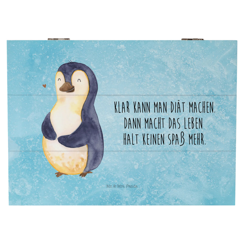 Holzkiste Pinguin Diät Holzkiste, Kiste, Schatzkiste, Truhe, Schatulle, XXL, Erinnerungsbox, Erinnerungskiste, Dekokiste, Aufbewahrungsbox, Geschenkbox, Geschenkdose, Pinguin, Pinguine, Diät, Abnehmen, Abspecken, Gewicht, Motivation, Selbstliebe, Körperliebe, Selbstrespekt