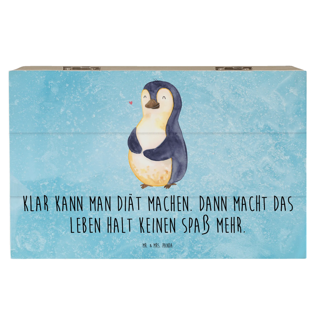 Holzkiste Pinguin Diät Holzkiste, Kiste, Schatzkiste, Truhe, Schatulle, XXL, Erinnerungsbox, Erinnerungskiste, Dekokiste, Aufbewahrungsbox, Geschenkbox, Geschenkdose, Pinguin, Pinguine, Diät, Abnehmen, Abspecken, Gewicht, Motivation, Selbstliebe, Körperliebe, Selbstrespekt