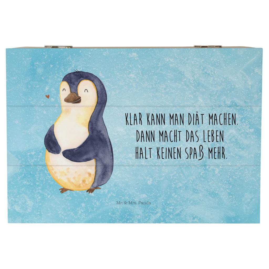 Holzkiste Pinguin Diät Holzkiste, Kiste, Schatzkiste, Truhe, Schatulle, XXL, Erinnerungsbox, Erinnerungskiste, Dekokiste, Aufbewahrungsbox, Geschenkbox, Geschenkdose, Pinguin, Pinguine, Diät, Abnehmen, Abspecken, Gewicht, Motivation, Selbstliebe, Körperliebe, Selbstrespekt