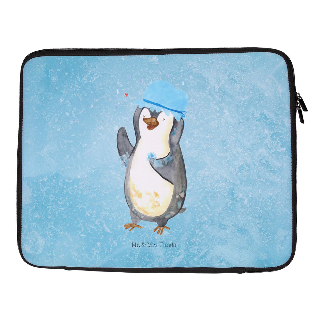 Notebook Tasche Pinguin Duschen Notebook Tasche, Laptop, Computertasche, Tasche, Notebook-Tasche, Notebook-Reisehülle, Notebook Schutz, Pinguin, Pinguine, Dusche, duschen, Lebensmotto, Motivation, Neustart, Neuanfang, glücklich sein