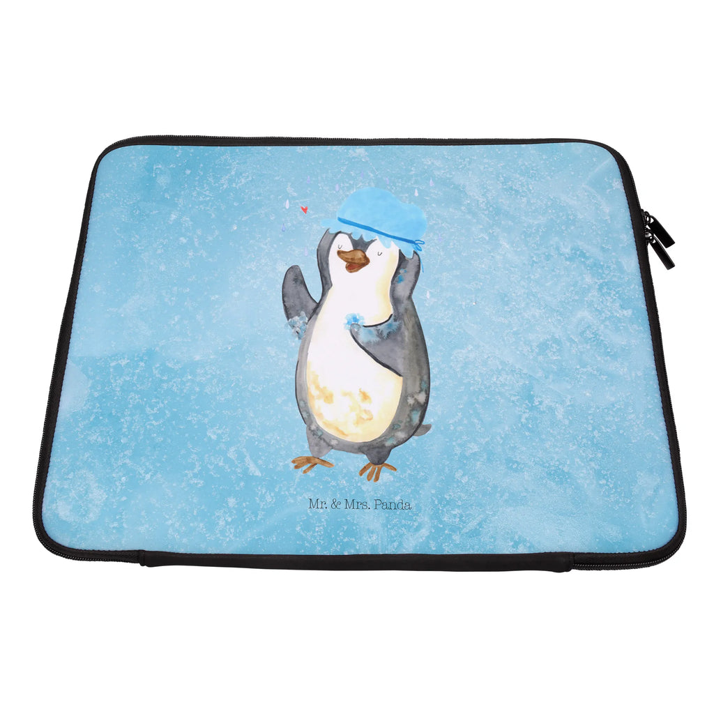 Notebook Tasche Pinguin Duschen Notebook Tasche, Laptop, Computertasche, Tasche, Notebook-Tasche, Notebook-Reisehülle, Notebook Schutz, Pinguin, Pinguine, Dusche, duschen, Lebensmotto, Motivation, Neustart, Neuanfang, glücklich sein