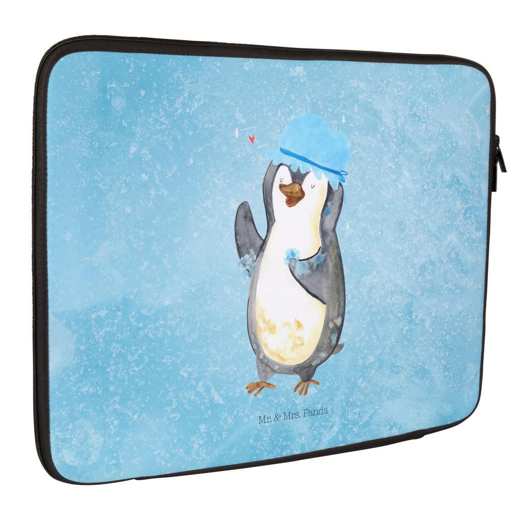 Notebook Tasche Pinguin Duschen Notebook Tasche, Laptop, Computertasche, Tasche, Notebook-Tasche, Notebook-Reisehülle, Notebook Schutz, Pinguin, Pinguine, Dusche, duschen, Lebensmotto, Motivation, Neustart, Neuanfang, glücklich sein