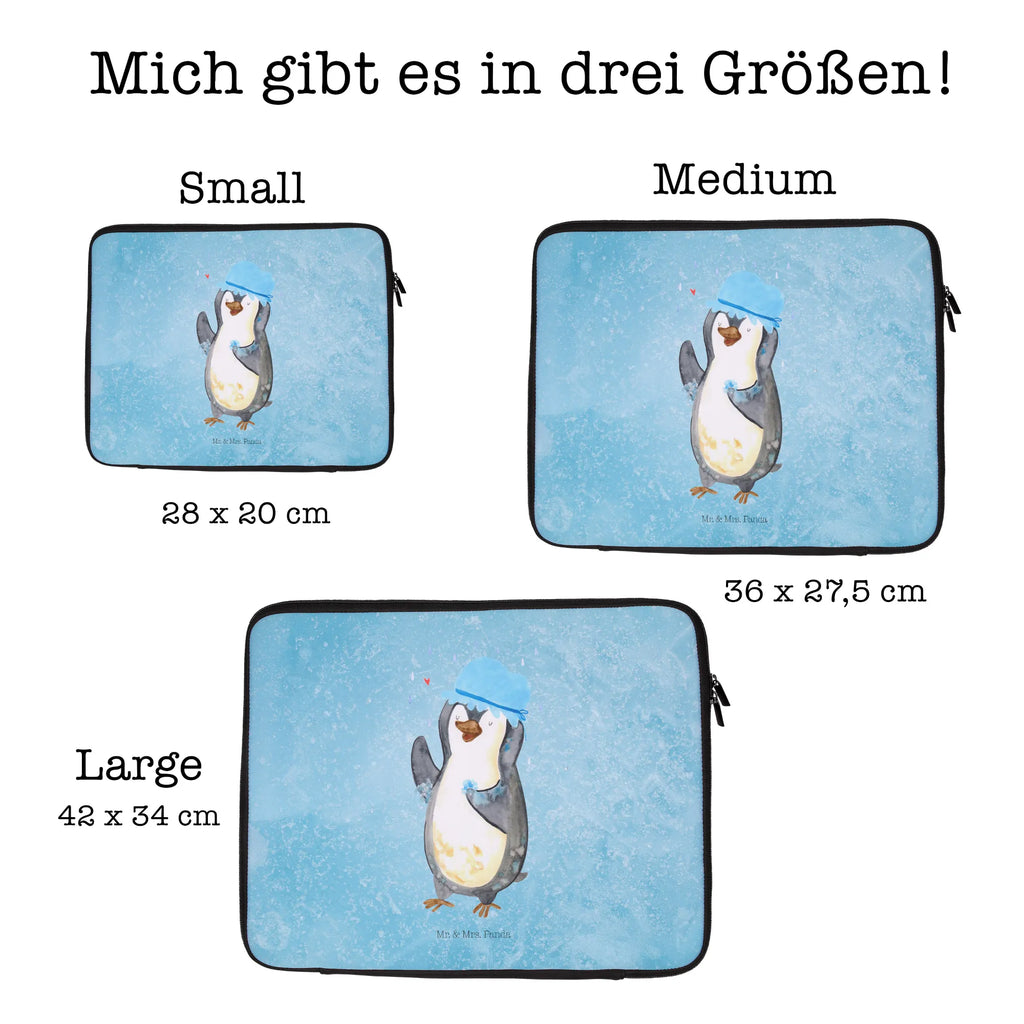 Notebook Tasche Pinguin Duschen Notebook Tasche, Laptop, Computertasche, Tasche, Notebook-Tasche, Notebook-Reisehülle, Notebook Schutz, Pinguin, Pinguine, Dusche, duschen, Lebensmotto, Motivation, Neustart, Neuanfang, glücklich sein