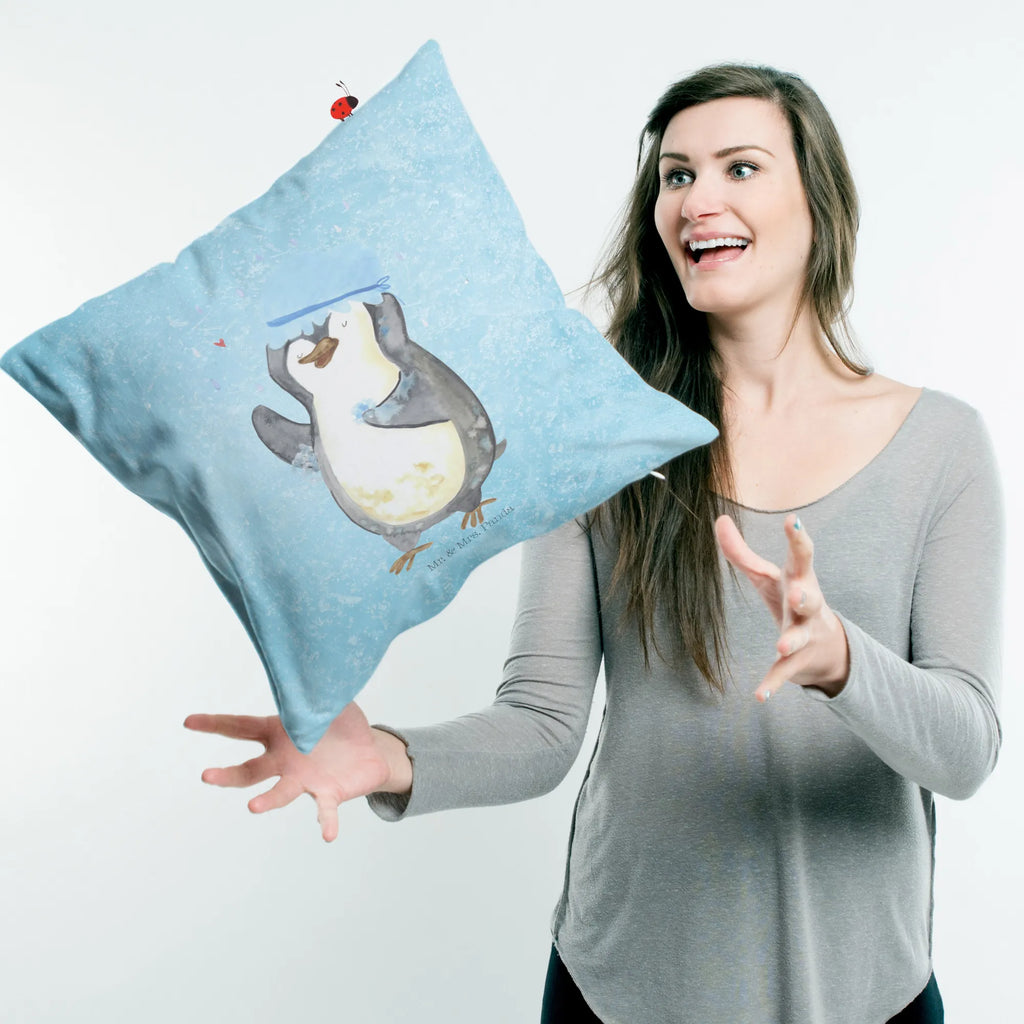 40x40 Kissen Pinguin Duschen Kissenhülle, Kopfkissen, Sofakissen, Dekokissen, Motivkissen, sofakissen, sitzkissen, Kissen, Kissenbezüge, Kissenbezug 40x40, Kissen 40x40, Kissenhülle 40x40, Zierkissen, Couchkissen, Dekokissen Sofa, Sofakissen 40x40, Dekokissen 40x40, Kopfkissen 40x40, Kissen 40x40 Waschbar, Pinguin, Pinguine, Dusche, duschen, Lebensmotto, Motivation, Neustart, Neuanfang, glücklich sein