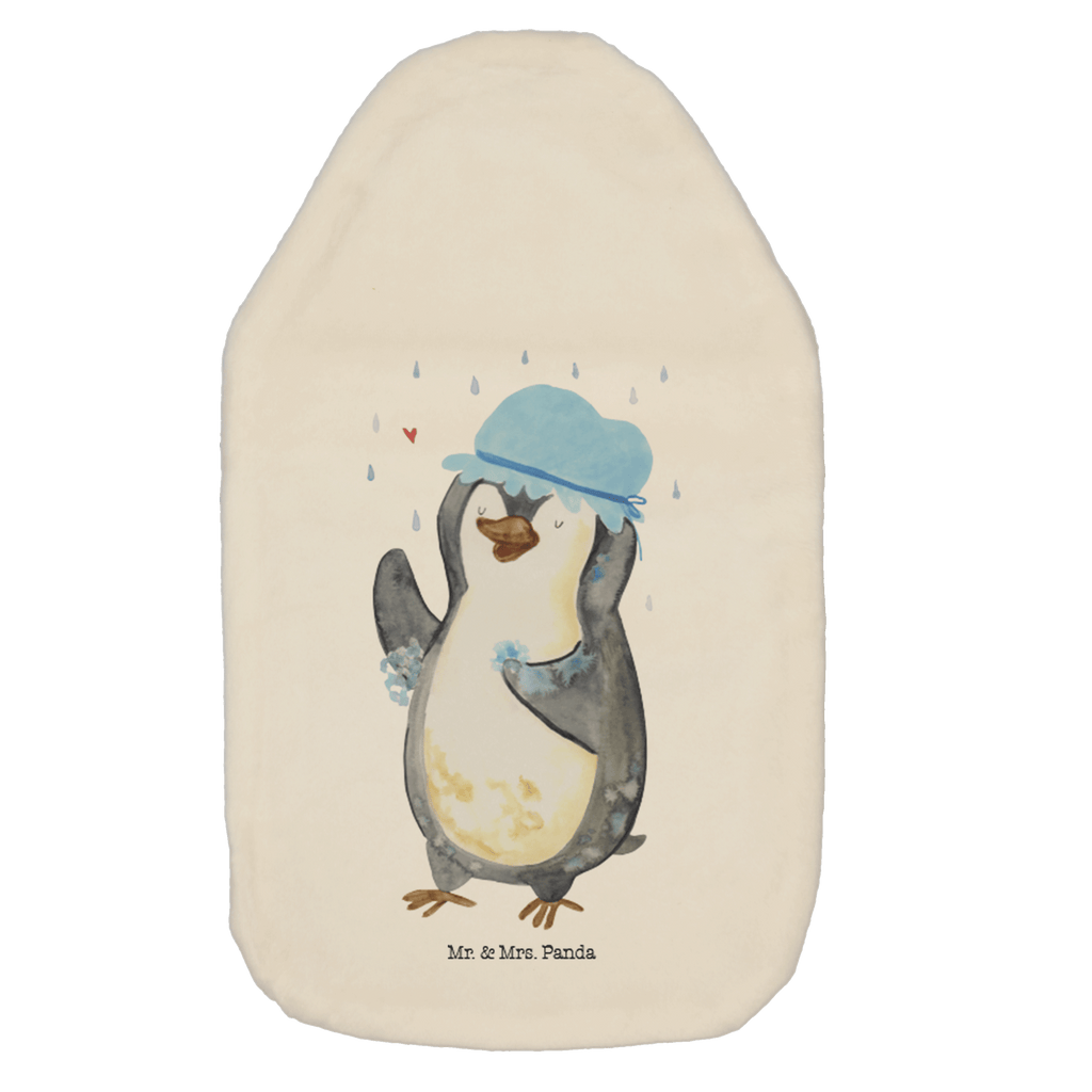 Wärmflasche Pinguin Duschen Wärmekissen, Kinderwärmflasche, Körnerkissen, Wärmflaschenbezug, Wärmflasche mit Bezug, Wärmflasche, Bettflasche, Kleine Wärmflasche, Pinguin, Pinguine, Dusche, duschen, Lebensmotto, Motivation, Neustart, Neuanfang, glücklich sein