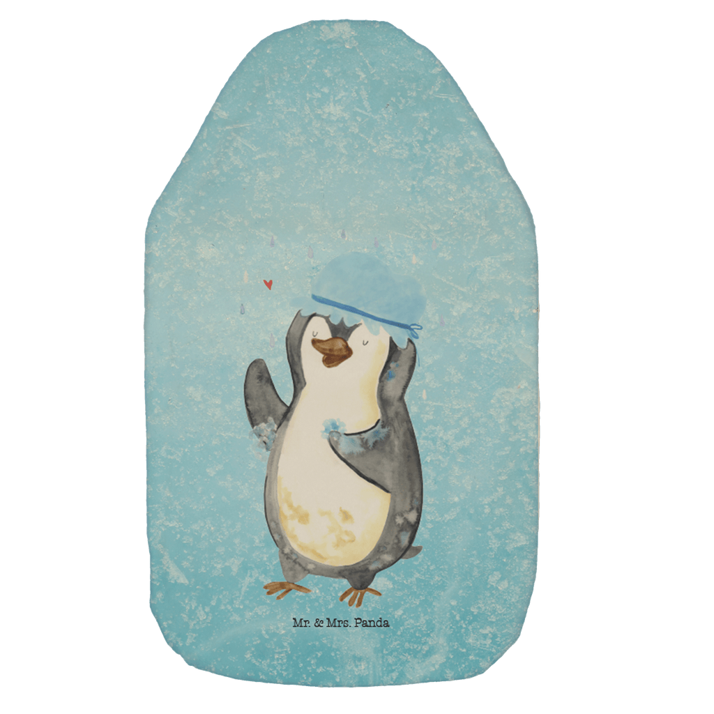 Wärmflasche Pinguin Duschen Wärmekissen, Kinderwärmflasche, Körnerkissen, Wärmflaschenbezug, Wärmflasche mit Bezug, Wärmflasche, Bettflasche, Kleine Wärmflasche, Pinguin, Pinguine, Dusche, duschen, Lebensmotto, Motivation, Neustart, Neuanfang, glücklich sein