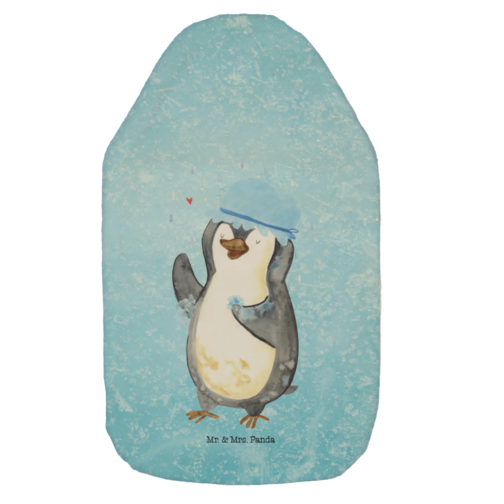 Wärmflasche Pinguin Duschen Wärmekissen, Kinderwärmflasche, Körnerkissen, Wärmflaschenbezug, Wärmflasche mit Bezug, Wärmflasche, Bettflasche, Kleine Wärmflasche, Pinguin, Pinguine, Dusche, duschen, Lebensmotto, Motivation, Neustart, Neuanfang, glücklich sein